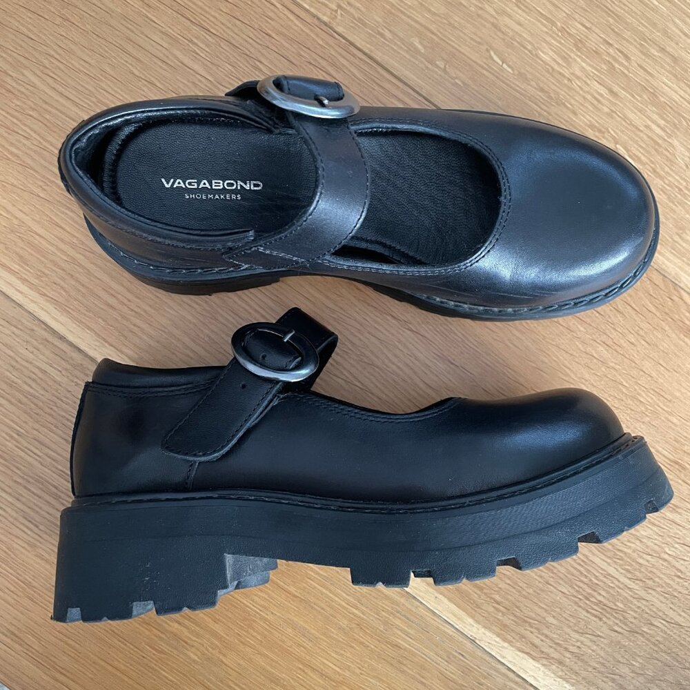 Vagabond Cosmo 2.0 - platform - mary jane - black leather - size 36